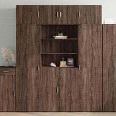 shumee vidaXL Skříň highboard hnědý dub 80 x 42,5 x 185 cm kompozitní dřevo