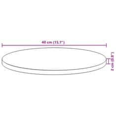 Vidaxl Stolní deska kulatá Ø 40 x 2 cm masivní akáciové dřevo