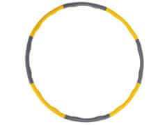 WOWO Žlutý a šedý Hula Hop s hubnoucím masérem, průměr 85 cm, hmotnost 0,8 kg