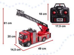 WOWO Dálkově ovládané hasičské auto RC H-Toys 1561, frekvence 2.4GHz, měřítko 114