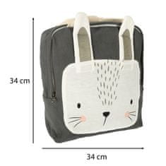 WOWO Šedý batoh s motivem králíčka pro předškoláky - ideální pro školku