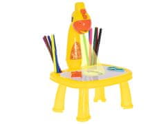 WOWO Kreativní Kreslící Stůl s Projektor a Fixy - Motiv Žirafa pro Dětské Malování
