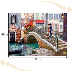 WOWO Puzzle CASTORLAND 2000 dílků - Benátský most, rozměry 92x68cm