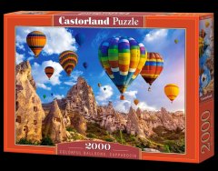 WOWO Puzzle CASTORLAND 2000 dílků - Barevné balónky v Kappadokii, rozměry 92x68cm