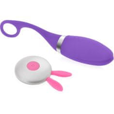 XSARA Vibrační vajíčko s ovladačem vaginální a anální masažér - 12 funkcí - fialová- 72605090