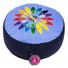 Northix Meditační polštářek s květinovým vzorem - 33x17 cm 