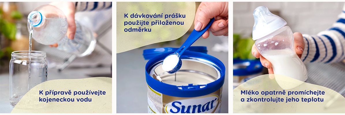 Sunar Premium 3, batolecí mléko, 6x 700g
