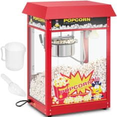 shumee Retro pukací stroj na popcorn TEFLON 1600 W 5-6 kg/h - červený