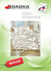 Dadka  Povlečení bavlna Vlny hnědé na banánovém 200x200, 2x70x90 cm