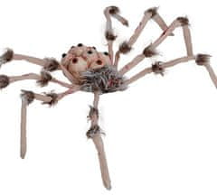 Guirca Dekorace pavouk šedý s červenýma očima 80cm