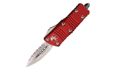 Microtech 238-11RD Mini Troodon Red Stonewash automatický nůž 5 cm, červená, hliník 