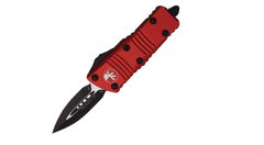 Microtech 238-1RD Mini Troodon Black/Red automatický nůž 5 cm, černá, červená, hliník