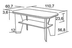 eoshop Konferenční stůl Rudolf I. 60,7×110,7 K165 (Provedení: Olše)