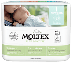MOLTEX Plenky Pure & Nature Newborn 2-5 kg (22 ks)