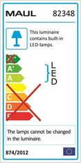 MAUL Stojací lampa "Pirro", černá, LED, nastavitelná, kancelářská