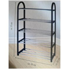 EDCO Botník regál na boty 5 polic 50x20x77cm