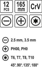Vorel Sada šroubováků a háčků pro jemnou mechaniku 12ks