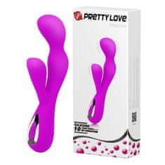 PRETTY LOVE Vibrátor S Masérem Klitorisu Gspot 19 Cm 10 Režim