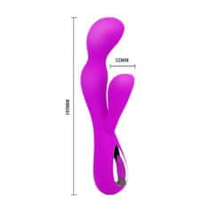 PRETTY LOVE Vibrátor S Masérem Klitorisu Gspot 19 Cm 10 Režim