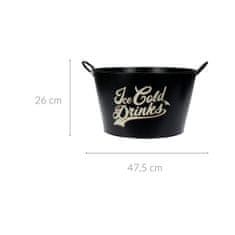 Home&Styling Kovový kbelík na šampaňské, 47 x 40 cm