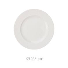 SIAKI Obědový mělký talíř, porcelánový, bílý, ? 27 cm