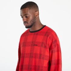 Calvin Klein Mc Holiday Lounge L/S Sweatshirt Textured Plaid/ Exact L Červená