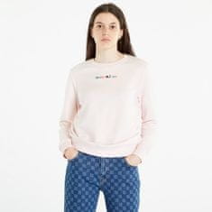 Tommy Hilfiger Mikina Tommy Jeans Regular Color Serif Sweatshirt Faint Pink XS XS Růžová