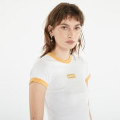 Levis Tričko Graphic Ringer Mini Tee Bright White / Golden Nugget - White XS XS Bílá