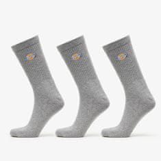 Dickies Ponožky Valley Grove Sock 3-Pack Grey Melange 39-42 Šedá