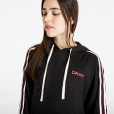 DKNY Pyžamo WMS Pyjama Hoodie Black M Černá