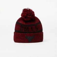 New Era Čepice Chicago Bulls Jake Bobble Knit Beanie Hat Cardinal/ Black Universal