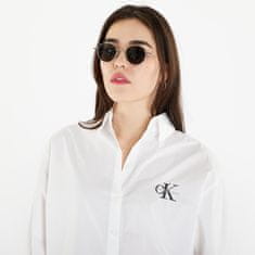 Calvin Klein Košile Jeans Loose Monologo Shirt White S Bílá