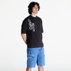 Calvin Klein Tričko Jeans Blocking Graphichortleeve Tee Black L Černá