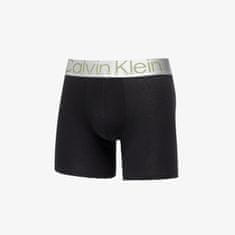 Calvin Klein Boxerky Reconsidered Steel Cotton Boxer Brief 3-Pack Black/ Grey Heather S S Černá