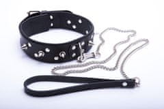 Easytoys Kožený Obojek Pro Muže Bondage Cvočky Bdsm