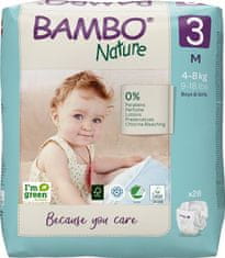 Bambo Nature Nature Pleny jednorázové 3 M (4-8 kg) 28 ks