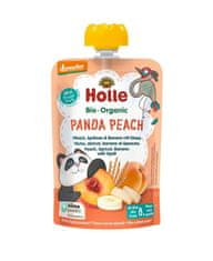 Holle Panda Peach Bio pyré broskev merunka banán špalda 100 g (8+)