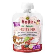 Holle BIO Fruity fox - dětské ovocné pyré s jogurtem 85 g