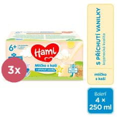 Hami 3x Mlíčko s kaší s příchutí vanilky 4x250 ml