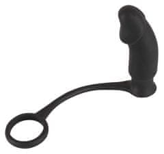 Black Velvets Vibrační Dildo S Kroužkem Plug