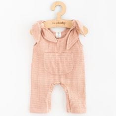 NEW BABY Kojenecké mušelínové lacláčky Comfort clothes růžová 62 (3-6m) Růžová