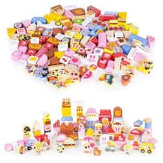 EcoToys Dřevěné kostky Candy City 116 kusů