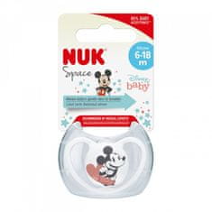 Nuk Šidítko Space 6-18m Disney Mickey Mouse bílá, vel. 6-18 m