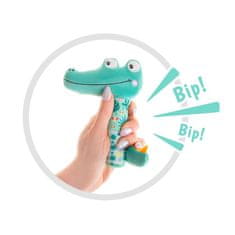 AKUKU Dětská pískací plyšová hračka s chrastítkem Krokodýl