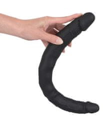 PRETTY LOVE Černé Lesbické Dildo Silikonové Dvojité 40Cm