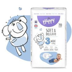 Bella Happy Baby Pleny jednorázové Midi 5-9 kg Big Pack 70 ks