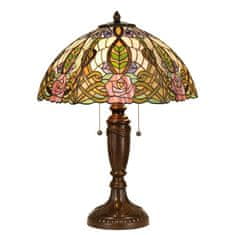 Clayre & Eef stolní lampa Tiffany ROSE 5LL-5370