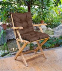 EDANTI Zahradní Sedák Polštář Na židli Pro Balkon Zahradní Terase Voděodolný 50X50x50 Cm Hnědá