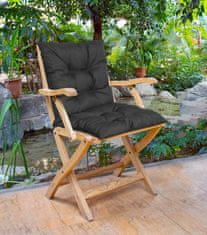 EDANTI Zahradní Sedák Polštář Na židli Pro Balkon Zahradní Terase Voděodolný 50X50x50 Cm černá