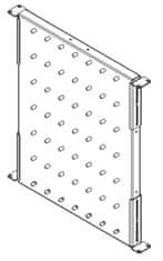 LEGRAND EvoLine 4-bodová police pevná 1U 372mm, uchycení variabilní 355-500mm, nosnost 50kg, černá, perforovaná